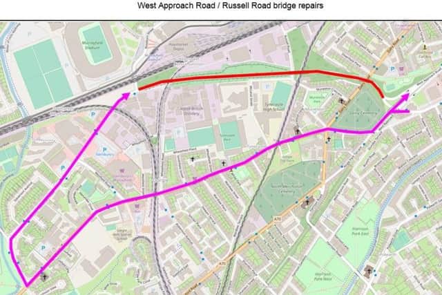 The road will be closed as bridge works get underway. Picture @edintravel/Twitter
