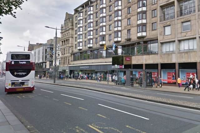 The group of youths were hassling members of the public at a bus stop on Princes Street. Picture: Google Maps