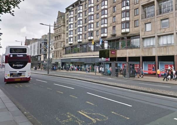 The attack happened on Edinburgh's Princes St. Picture: Google Maps