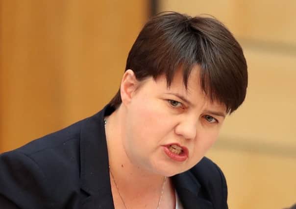 Scottish Conservative party leader Ruth Davidson during First Minister's Questions at the Scottish Parliament in Edinburgh. Picture: Jane Barlow/PA Wire