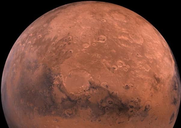A 12-mile wide lake has been found on Mars