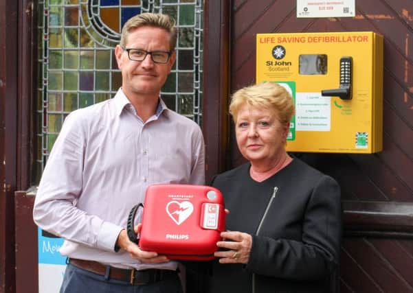 One of Edinburghs most famous landmarks has become the latest venue to install a defibrillator. Picture: St John's