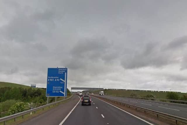 Police were called to the northbound M90 near Dunfermline, Fife. Picture: Google Maps
