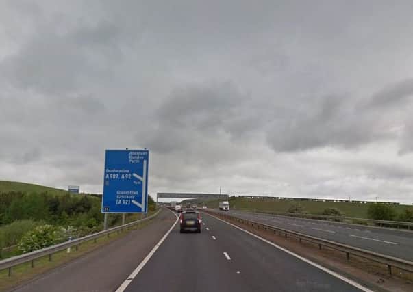 Police were called to the northbound M90 near Dunfermline, Fife. Picture: Google Maps