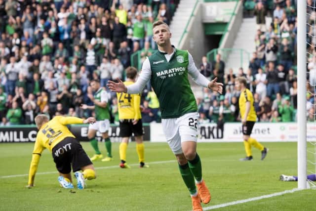 Hibs will need a commanding lead to take to Greece. Picture: SNS/Ross Parker