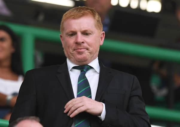 Neil Lennon watched from the stand as Hibs beat Asteras Tripolis