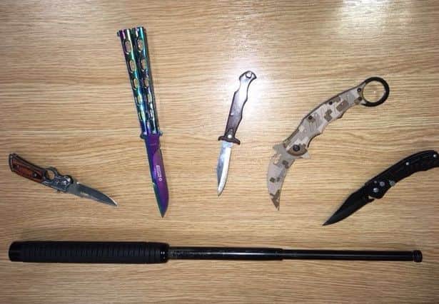 Officers seized a number of weapons from the teenager. Picture: Border Force
