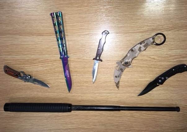Officers seized a number of weapons from the teenager. Picture: Border Force