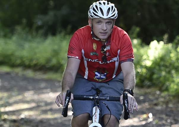 Organiser George Stewart  rides the course before the big day. Picture: Neil Hanna