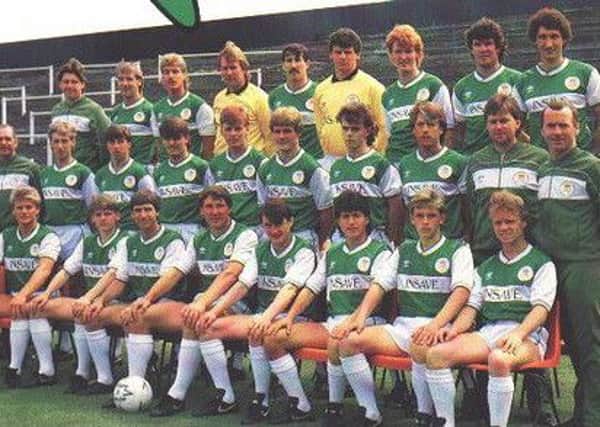Hibs team pic 1985-86.

Gordon Neely is second from the right in second row. Picture: Contributed