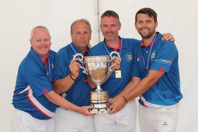 The Carick Knowe four of John Priestley, Graham Pringle, James Hogg and Stephen Pringle hold their trophy