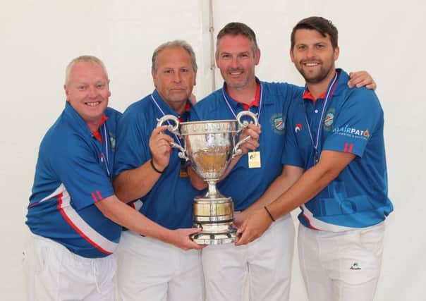 The Carick Knowe four of John Priestley, Graham Pringle, James Hogg and Stephen Pringle hold their trophy