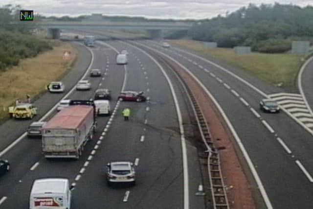 The incident happened on the M9. Picture; Traffic Scotland