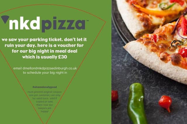 Some motorists were happy to discover the voucher. Picture: NKD Pizza