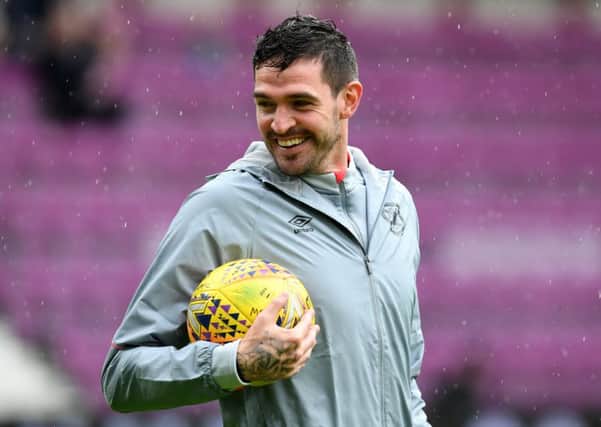Kyle Lafferty was a second half substitute during Hearts' 5-0 win over Inverness CT at the weekend. Picture: SNS