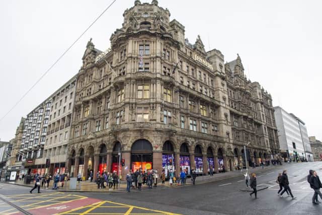 Jenners on Princes Street.