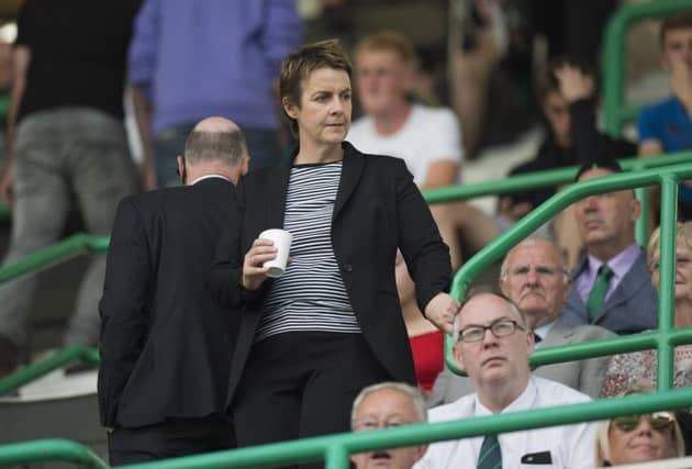 Hibernian CEO Leeann Dempster came in for praise after the club paid for fans' accomodation. Picture: SNS/Ross Parker