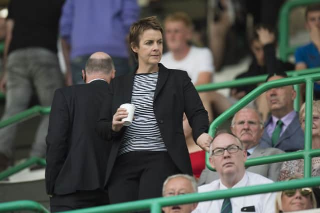 Hibernian CEO Leeann Dempster came in for praise after the club paid for fans' accomodation. Picture: SNS/Ross Parker