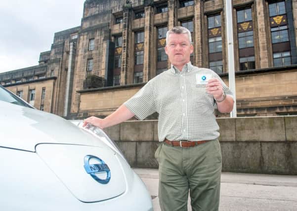 Mark Greenhalgh is angry about the lack of electric charge points. Picture: Ian Georgeson