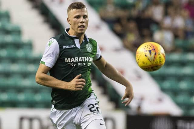 Florian Kamberi will start for Hibs against Asteras Tripolis this evening. Picture: SNS Group