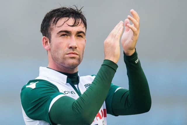 Stevie Mallan was a composed presence in the Hibs engine room. Pic: SNS