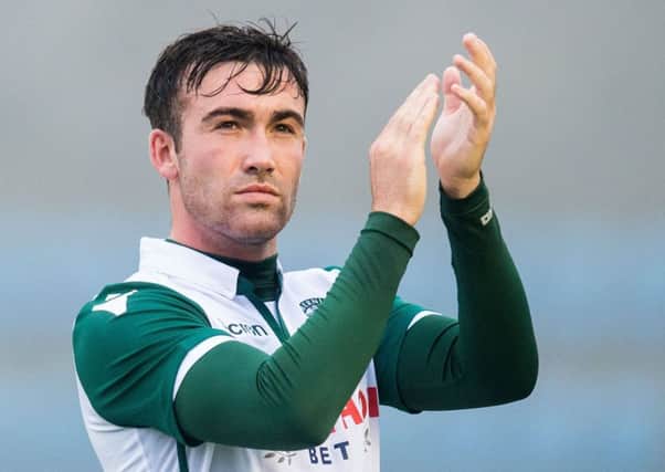 Stevie Mallan was a composed presence in the Hibs engine room. Pic: SNS