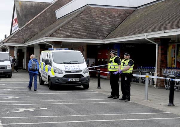 The Tesco at Falkirk Retail Park was among those targeted by thieves. Picture: Michael Gillen