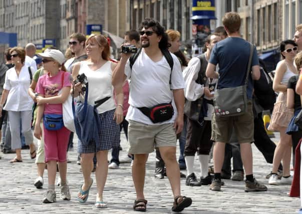 Tourists during the Edinburgh Fringe. Picture: JP