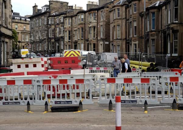 Haymarket Terrace Roadworks were due to be finished but have since been delayed until after the Festival.