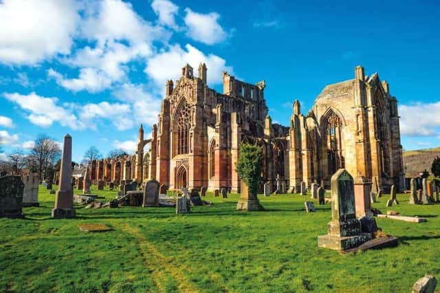 Melrose Abbey was founded by King David I in 1136, as the first Cistercian monastery in Scotland.