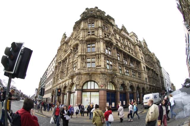 Staff at House of Fraser's West End store in Edinburgh have been told they can relocate to Jenners when the store closes next month. Picture: TSPL
