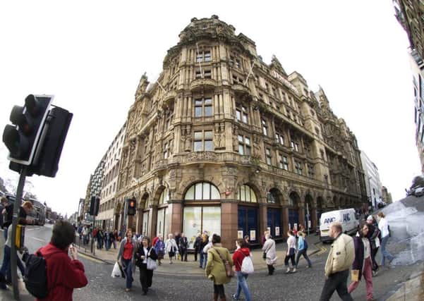 Staff at House of Fraser's West End store in Edinburgh have been told they can relocate to Jenners when the store closes next month. Picture: TSPL
