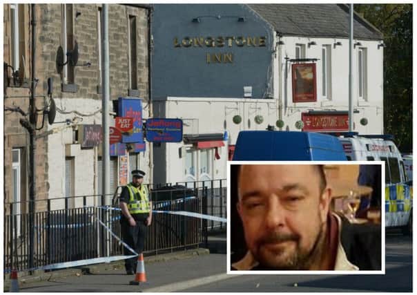 Mark Squires was killed in a lane near the Hearts supporters club at Longstone. Picture: TSPL/Police Scotland