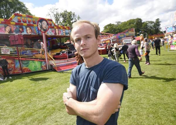 Jordan Evans who is one of the organisers of the fairground in the Meadows as part of the Meadows Festival. Picture: Greg Macvean