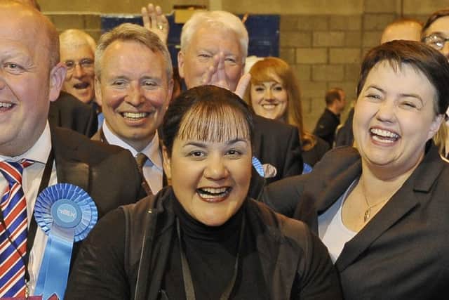 Ashely Graczyk pictured alongside Scottish Conservative Leader Ruth Davidson. Picture: Neil Hanna