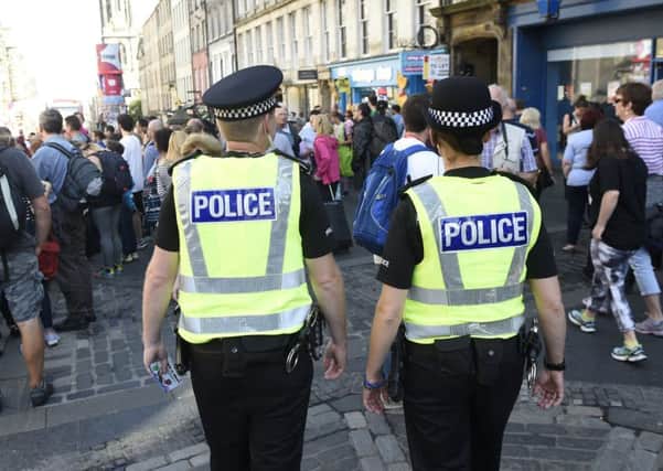 There is one police officer for every 439 people in Edinburgh and for every 378 people in the Lothians. Picture: Greg Macvean