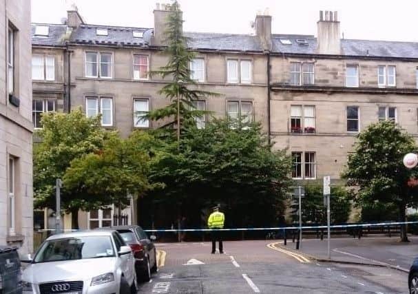 A police cordon has been set up on West Montgomery Place. Picture: Sam Shedden