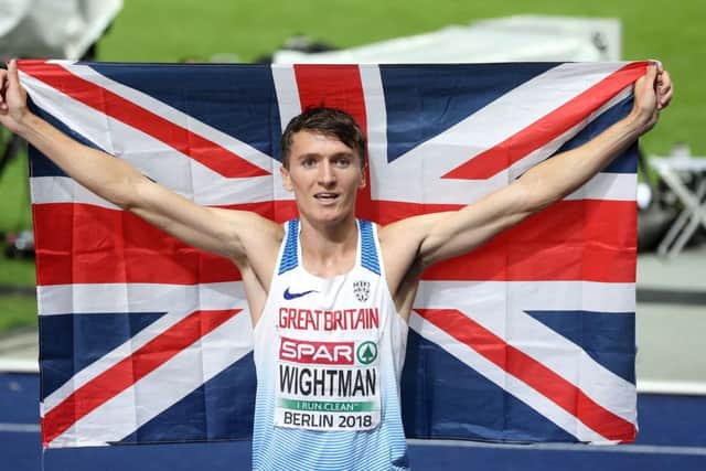Jake Wightman celebrates winning bronze in the Men's 1500m. Picture: Martin Rickett/PA Wire