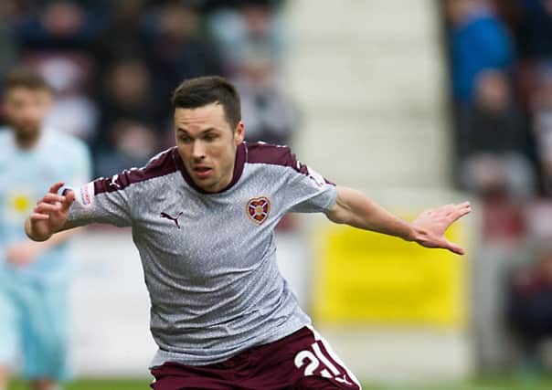 Don Cowie in action for Hearts. Pic: John Devlin
