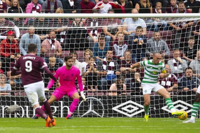 Kyle Lafferty nets against Celtic. Picture: SNS/Craig Williamson