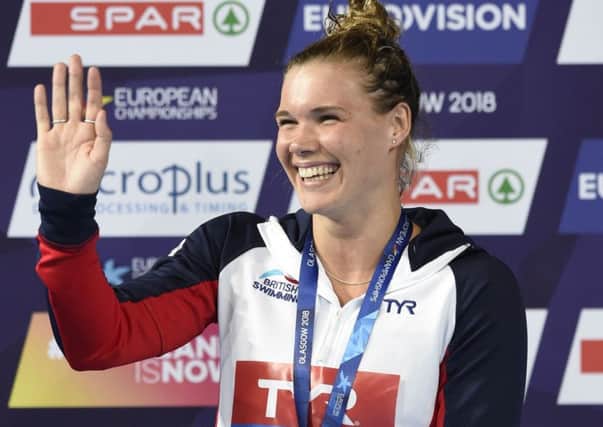 Grace Reid after winning the gold medal. Picture: PA