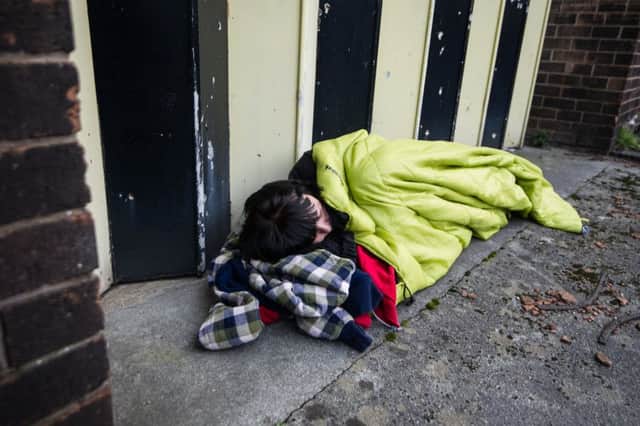 The proportion of people sleeping on the street prior to registering as homeless has jumped by 10 per cent between 2015/16 and 2017/18, says Scottish Labour. Picture (posed by model): John Devlin