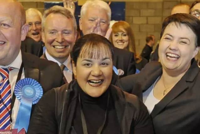 Ashely Graczyk pictured alongside ''Scottish Conservative Leader Ruth Davidson. Picture: Neil Hanna