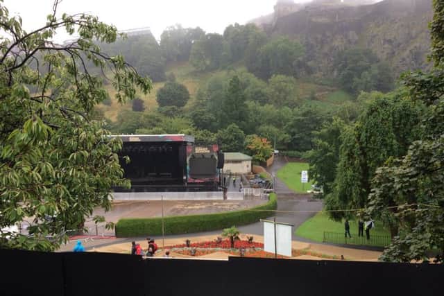 The organisers of the Summer Sessions erected the high barrier around the perimeter of Princes Street Gardens to obscure the view of concerts at the Ross Bandstand. Picture: Andrew O'Brien