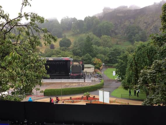 The hoardings will now only be in place for the duration of the performances at the bandstand. Picture: Andrew O'Brien