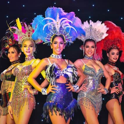 Celebrating 20 diamante decorated years, The Ladyboys of Bangkok Wonder Woman Tour