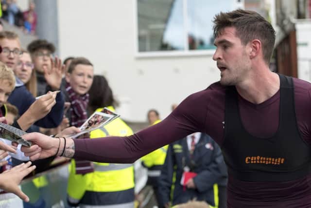 Kyle Lafferty gave his shirt and shinpads away at the end of Saturday's match