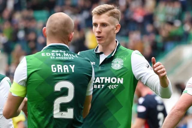 Oli Shaw faced a stern test up front for Hibs