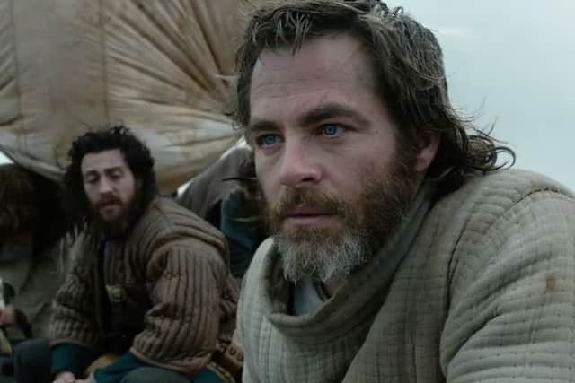 Chris Pine plays Robert the Bruce. Picture; Screengrab from Netflix