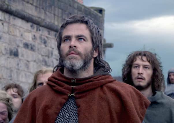 Outlaw King, which stars Chris Pine as Robert the Bruce, will be released via Netflix in November